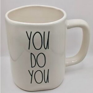 Rae Dunn White Ceramic Mug with Inspirational Text
